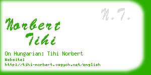 norbert tihi business card